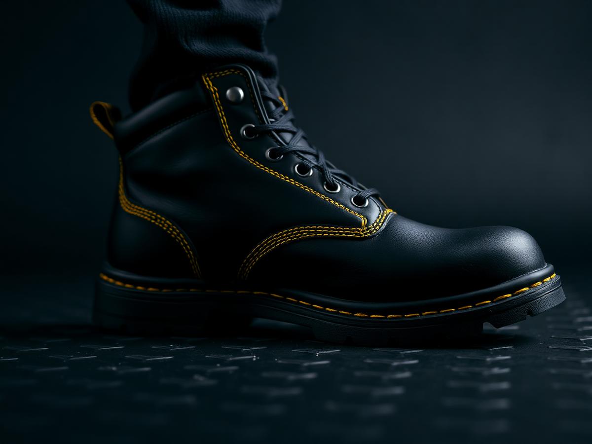 Industrial steel toe safety boot